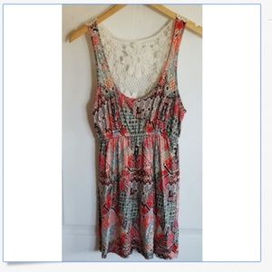 EVERLY Boho Sleeveless Top Crochet Lace Back